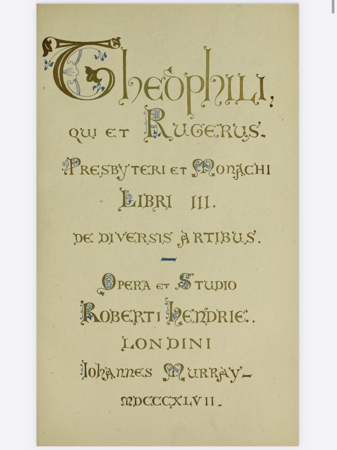 De Diversis Artibus – Teofilo