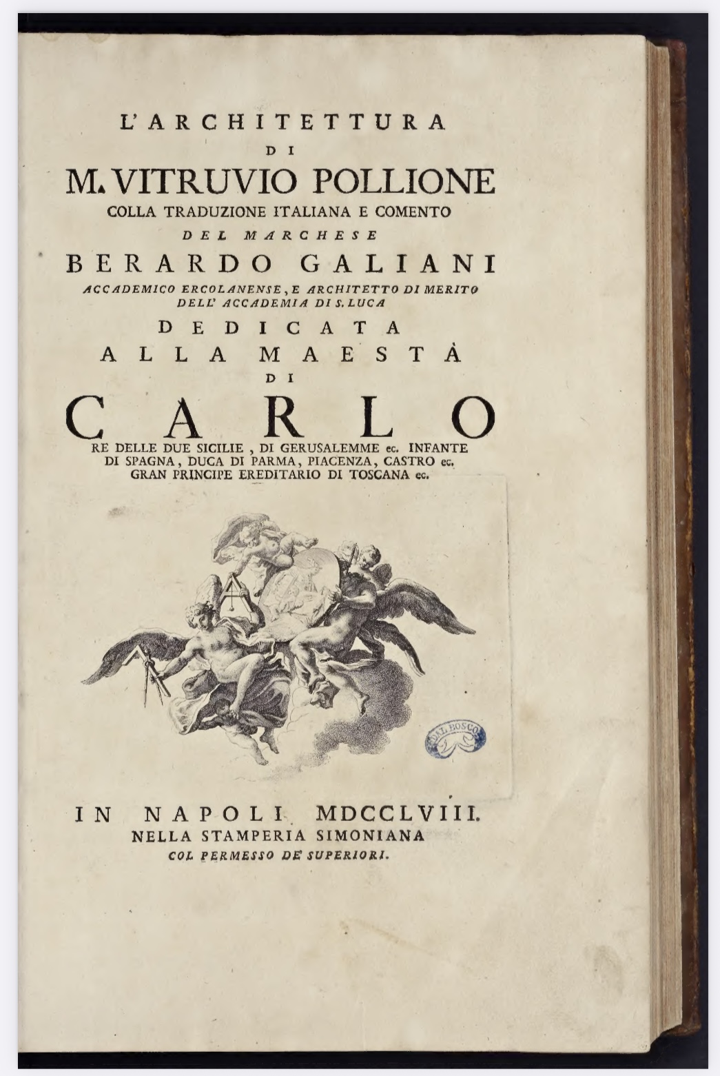 De Architectura – Marco Vitruvio Pollione
