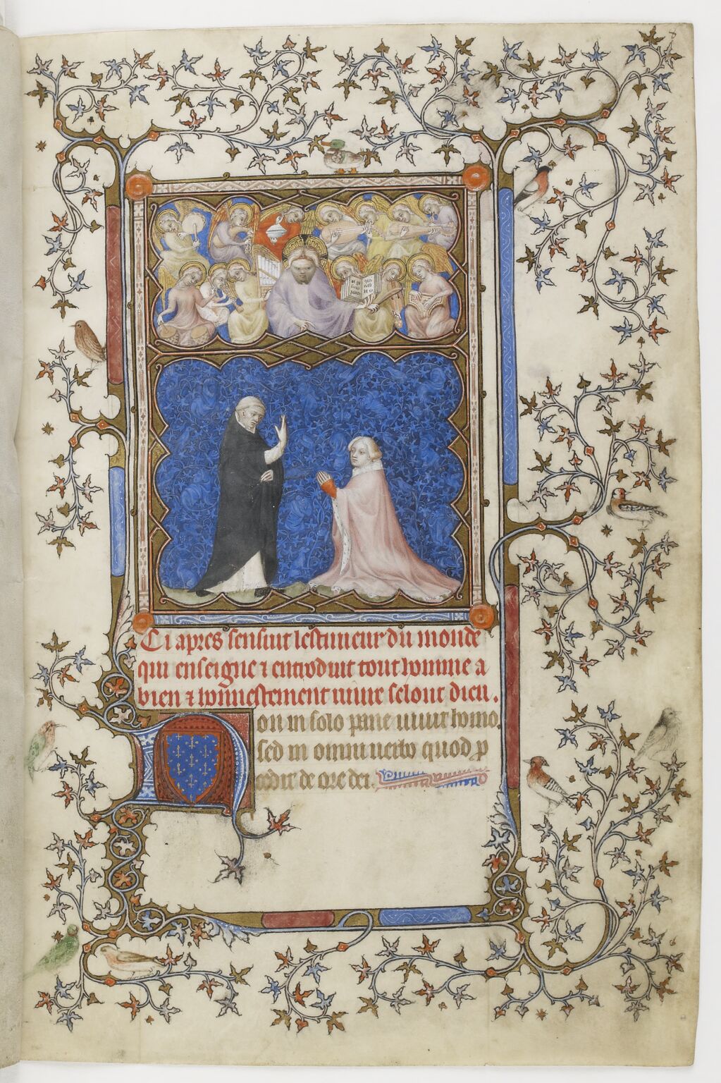 Horae ad usum parisiensem, Cristo e angeli musicanti