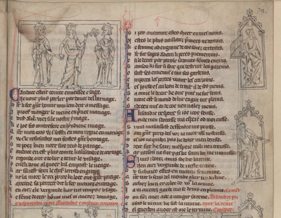 Il romanzo di tutta la cavalleria di Tommaso di Kent (f. 78)